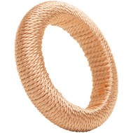 Jogo 4 Anéis para Guardanapo Tressê Dourado Plástico